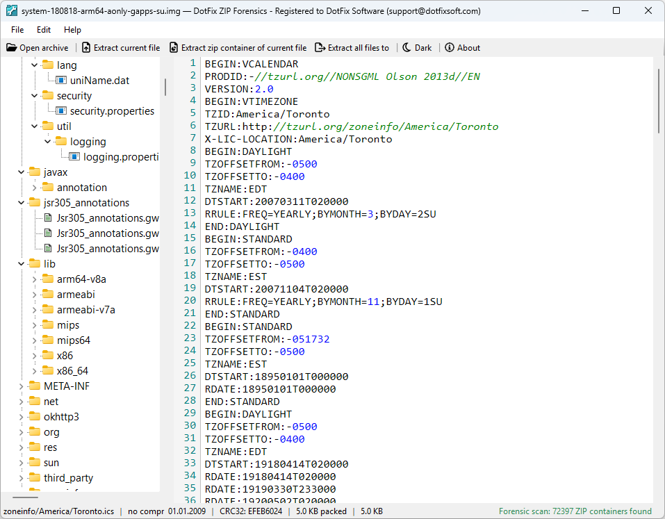 Криминалистический анализ архива в DotFix ZIP Forensics
