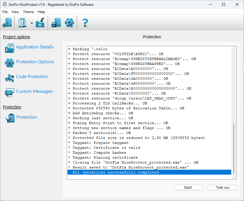 DotFix NiceProtect Protection Log